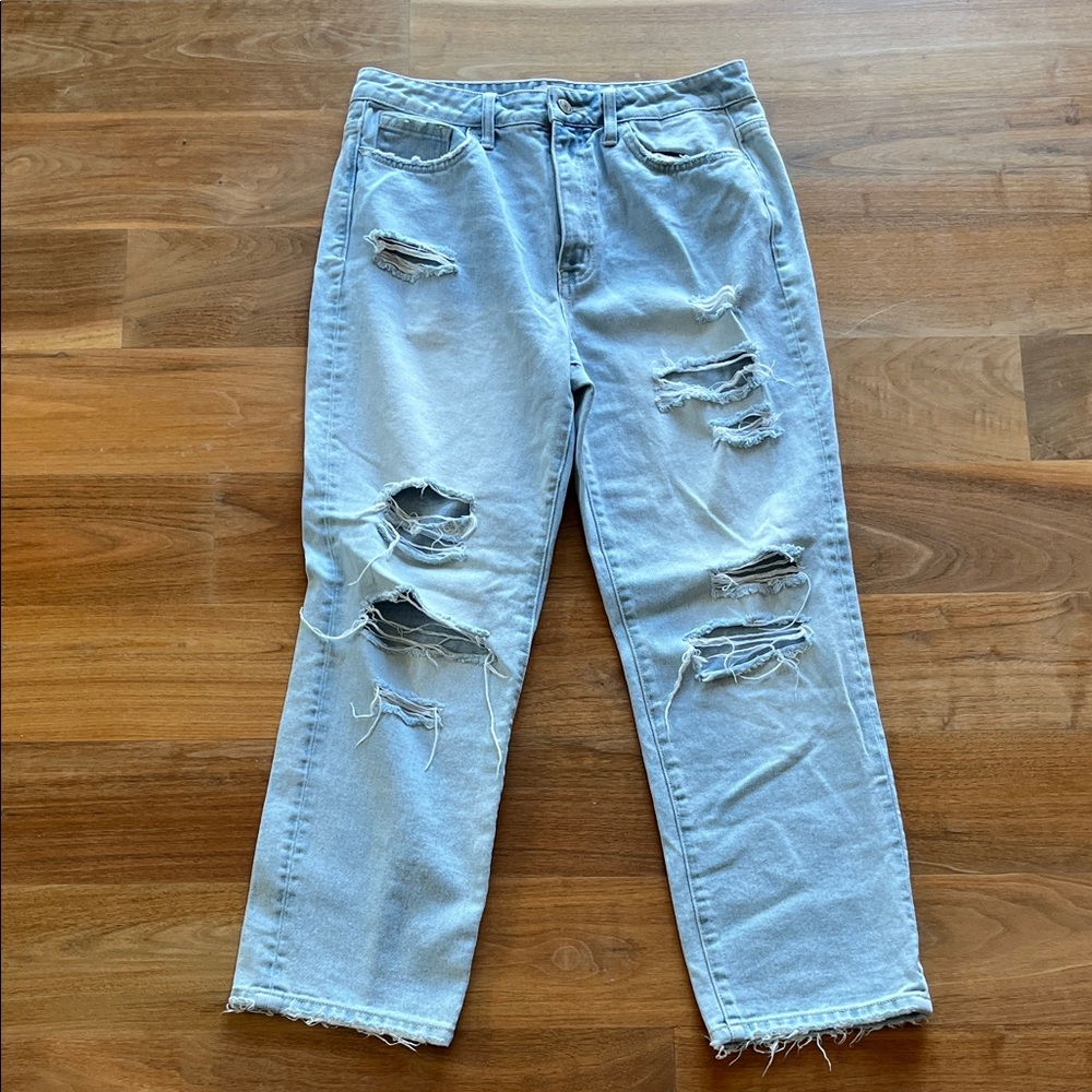 Distressed Light Blue Women's Jeans